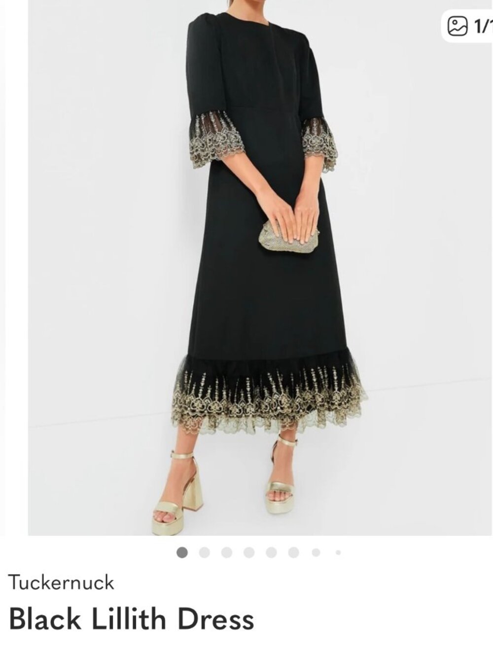 Tuckernuck Black Velvet Lillith Dress